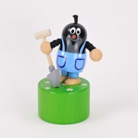 チェコ　木製おもちゃ　クルテクとシャベル　プッシュトイ　DETOA(デトア)