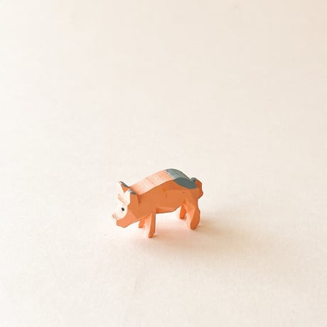 ドイツ　ザイフェン　人形　ぶた　木製
