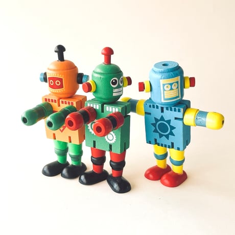 スロバキア　木製おもちゃ　ロボット