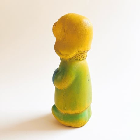 ソビエト　年代不明　冬服の子ども　ソフビ　人形　高さ15cm