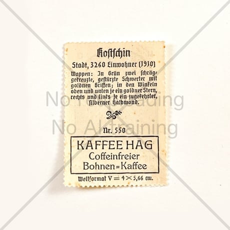 コーヒー・ハーグ広告切手　Kostschin