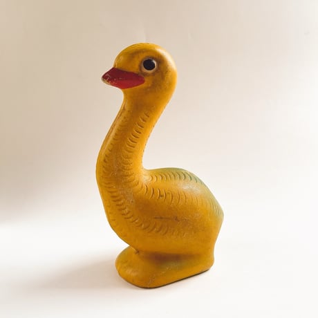 ソビエト　年代不明　黄色のガチョウ　ソフビ　人形　高さ18cm