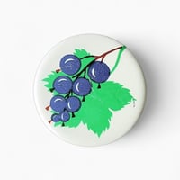 ソビエト　缶バッジ - Johannesbeeren, blau - 1970s
