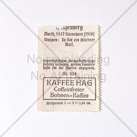 コーヒー・ハーグ広告切手　Hauzenberg