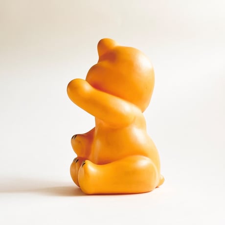 ソビエト　年代不明　ぺろりんくま　くま　ソフビ　人形　高さ11cm