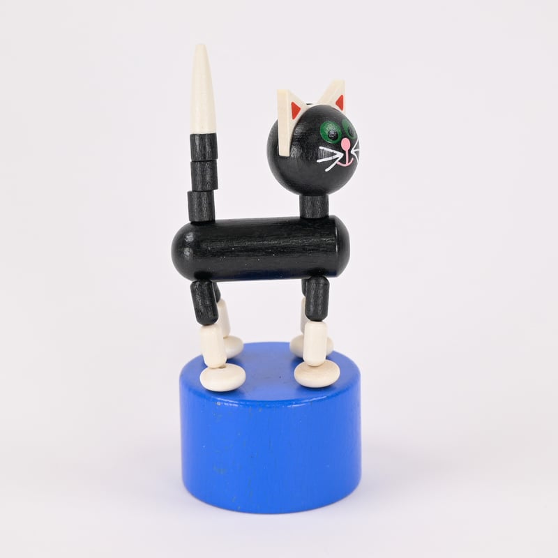 チェコ 木製おもちゃ 黒猫 プッシュトイ DETOA(デトア) | こぐま舎