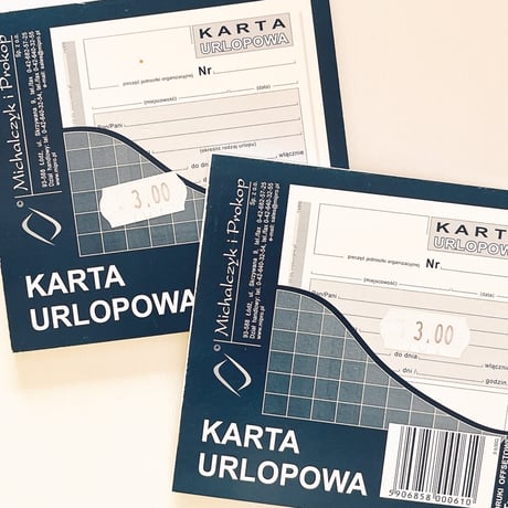 ポーランド　KARTA　領収書　横型　現行品