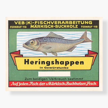 東ドイツ　Heringshappen　ラベル　1枚
