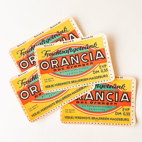 東ドイツ　ORANCIA　ドリンクのラベル　ラベル