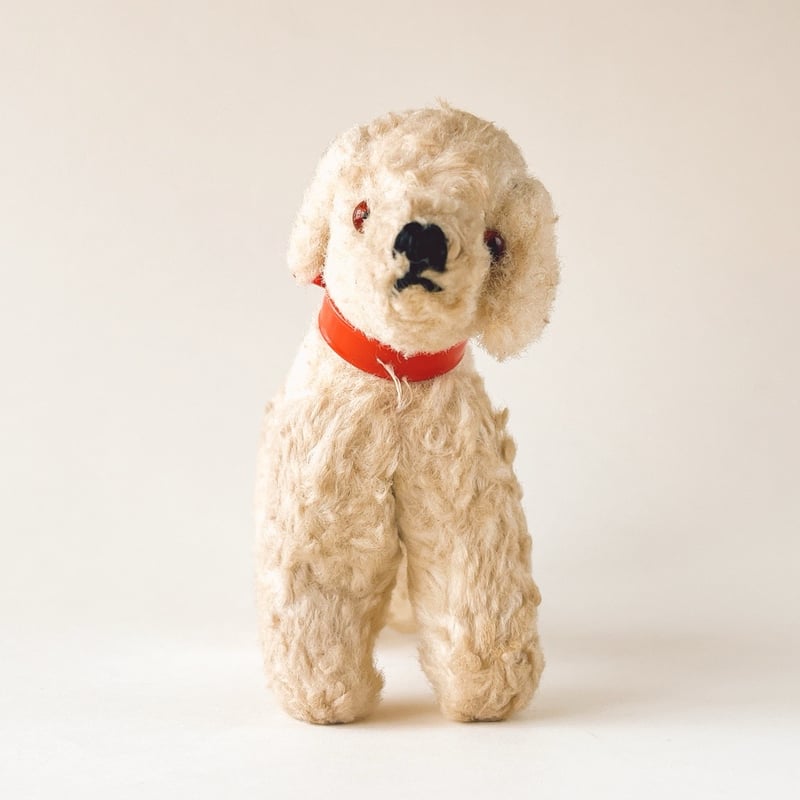 西ドイツ 年代不明 小さな白い犬 ぬいぐるみ 全長13cm | こぐま舎