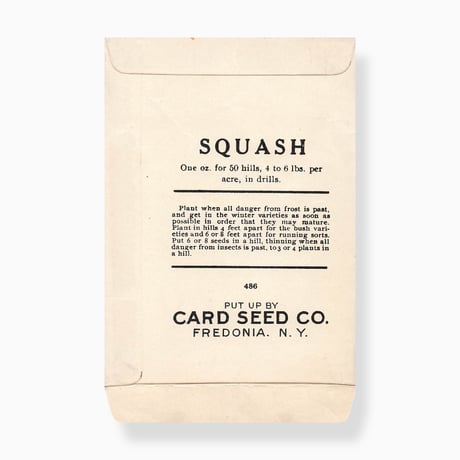 シードパケット　種袋　アメリカ　SQUASH SUMMER
