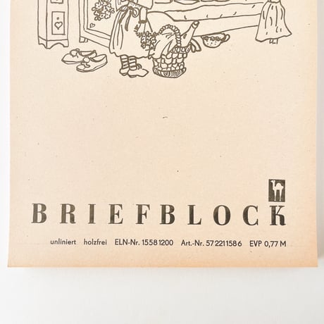 東ドイツ　無地便せんパッド（Briefblock）　自由帳　1980年代