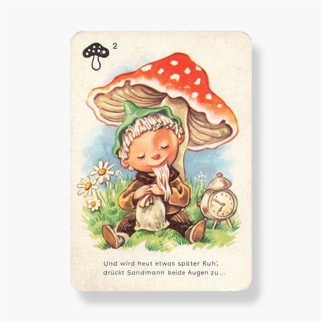 東ドイツ　カードゲーム　Sandmännchen　1967年　ばら売り　きのこの下で