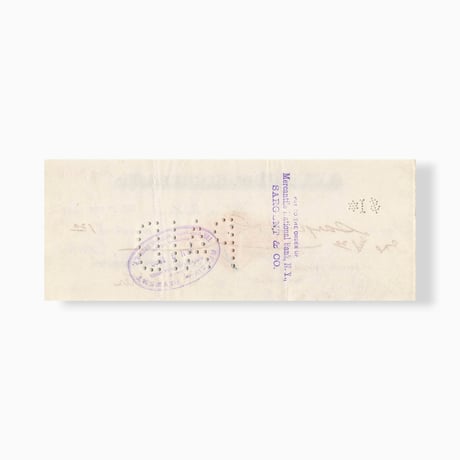 アメリカ　ヴィンテージペーパー　A.M.ホルター・ハードウェア社小切手