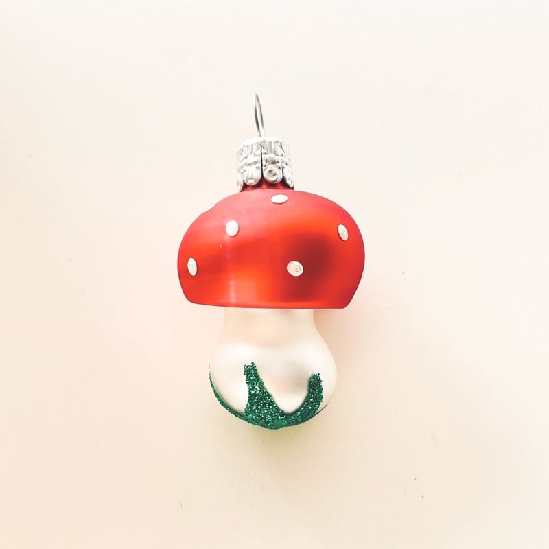 チェコ クリスマスオーナメント きのこ ガラス （小） | こぐま舎