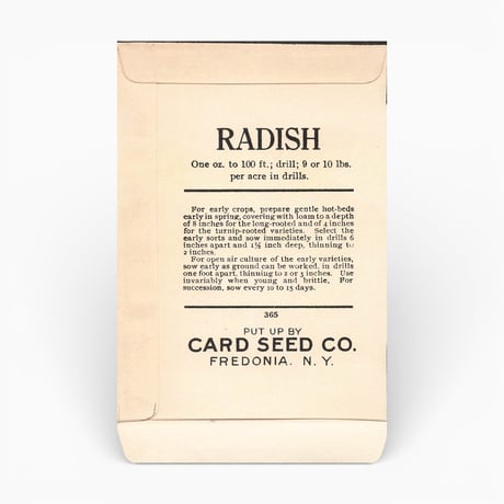 シードパケット　種袋　アメリカ　RADISH WHITE TIP SCARLET TURNIP