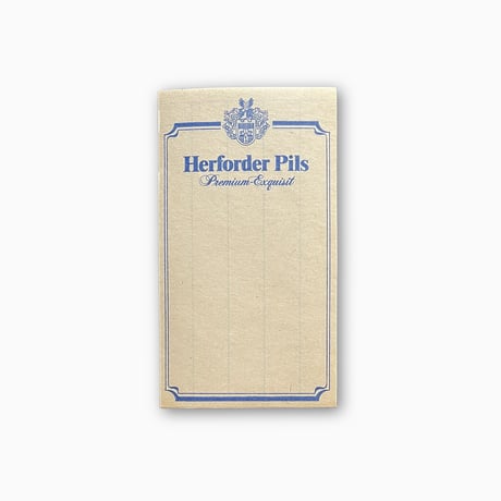 ドイツ　メモ帳　Herforder Pils Premium　年代不明