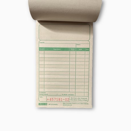ドイツ　メモ帳　伝票　現行品　未使用 新品