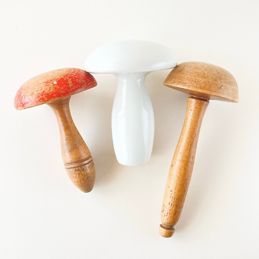 アンティーク　マッシュルーム　キノコ　トレー　お盆 アンティーク マッシュルーム キノコ トレー お盆 天然無垢材】 ※受注