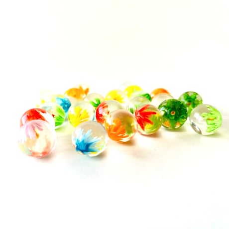 チェコ　ビー玉　花