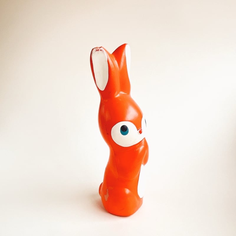 チェコ ニクロヴァー ソフビ人形 うさぎ 1970年代 高さ16cm | こぐま舎