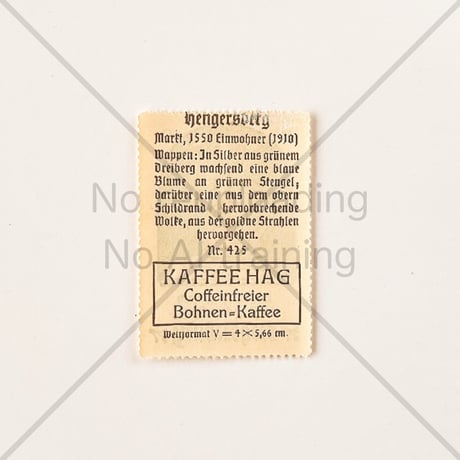 コーヒー・ハーグ広告切手　Hengersberg