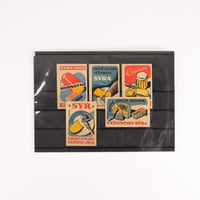 チェコスロバキア　マッチラベル　SÝRY　1956年　5枚セット