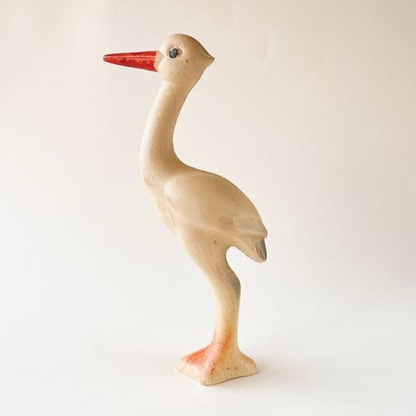 ソビエト　年代不明　コウノトリ　ソフビ　人形　高さ20cm