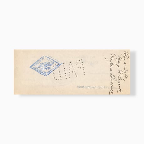 アメリカ　ヴィンテージペーパー　Daly Bank & Trust Company小切手