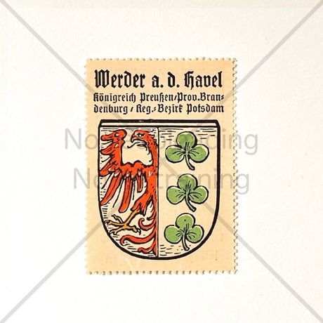 コーヒー・ハーグ広告切手　Werder a. d. Havel