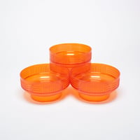 東ドイツ　プラスチック　ボウル　オレンジ色　4個セット