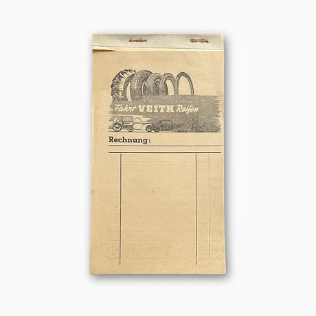 ドイツ　メモ帳　Fahrt VEITH Reifen　年代不明