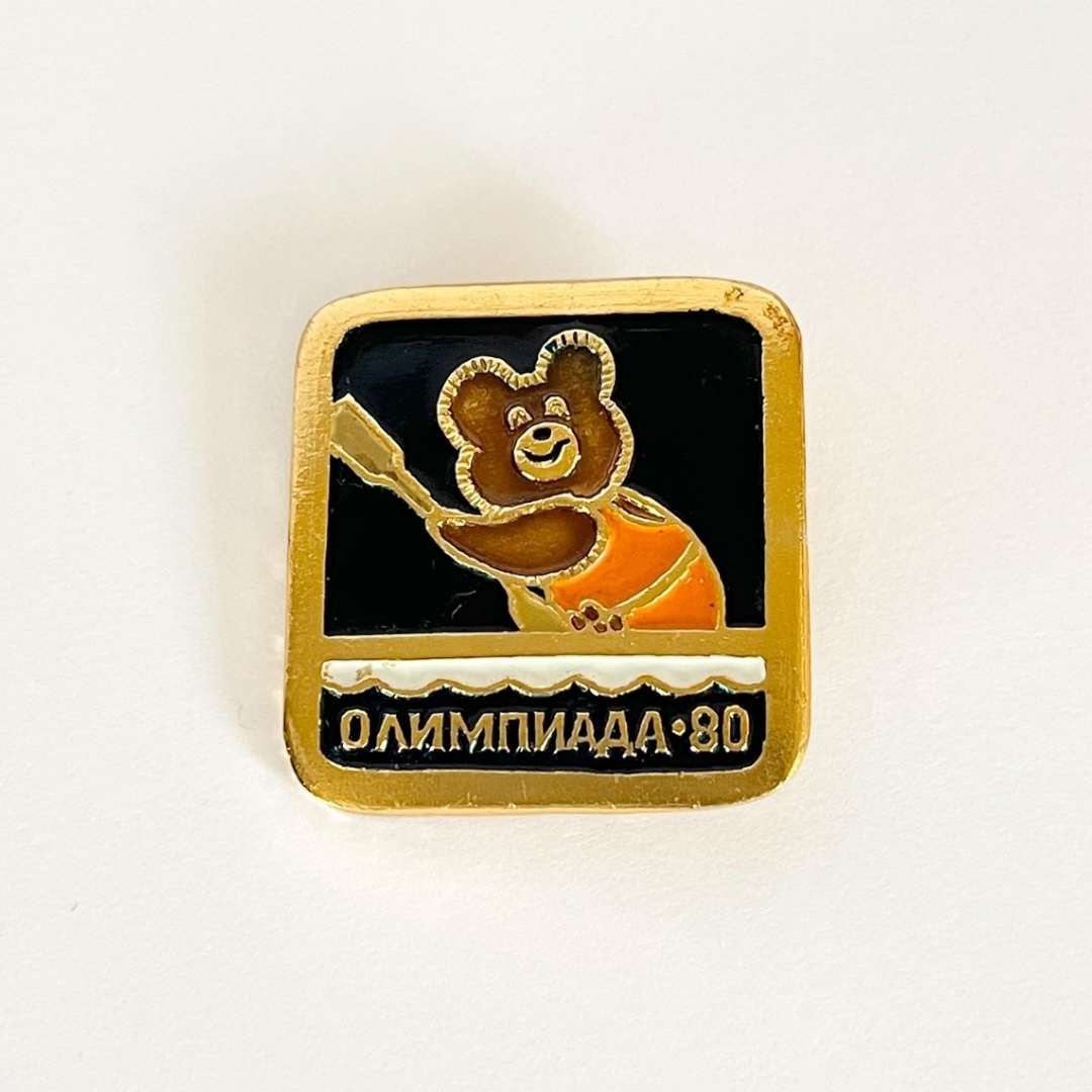 こぐまのミーシャのオブジェ / モスクワオリンピック Olympics in Moscow “Misha Bear” Ceramic Doll こぐまのミーシャ
