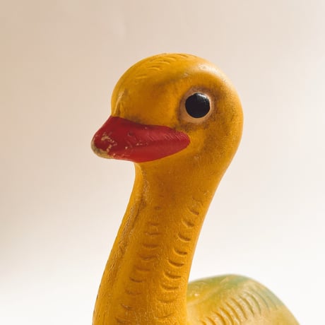 ソビエト　年代不明　黄色のガチョウ　ソフビ　人形　高さ18cm