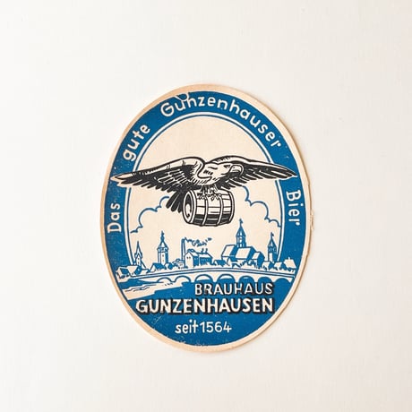 東ドイツ　Das gute Gunzenhauser Bier　ドリンクのラベル　ラベル　ビール