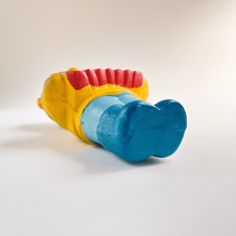 ソビエト　年代不明　アコーディオンを持ったクマ　ソフビ　人形　高さ17.5cm