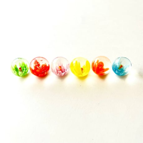 チェコ　ビー玉　花