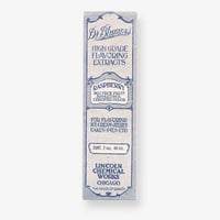 アメリカ　香料のラベル　Dr. Blumers Raspberry 50% Alcohol(1930s)