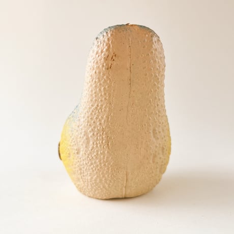 ソビエト　年代不明　青と黄色の小鳥　ソフビ　人形　全長9cm
