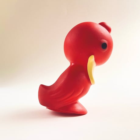 ソビエト　年代不明　赤いアヒル　ソフビ　フィギュア　高さ11.5cm