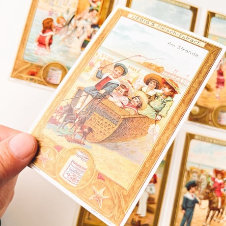 リービッヒ　トレーディングカード　LIEBIG TRADE CARDS　Am Strande04