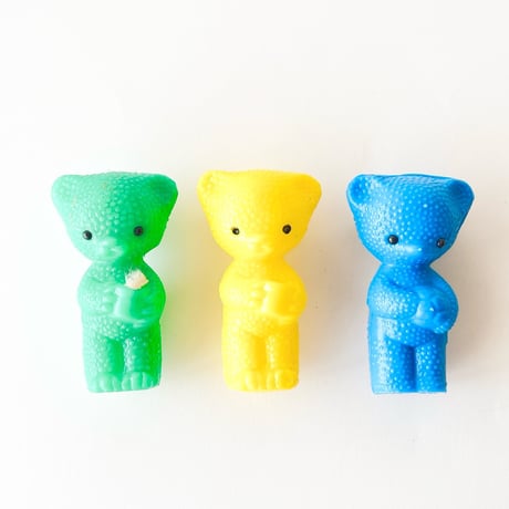 東ドイツ　プラスチック　ボールクマ　くま　ブルー　フィギュア