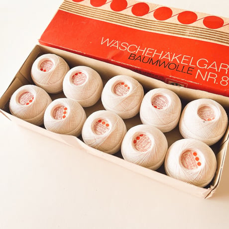 ドイツ　糸　WÄSCHEHAKELGARN　コットン糸（かぎ針・レース編み用）10個セット