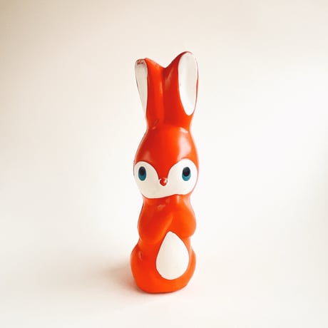チェコ　ニクロヴァー　ソフビ人形　うさぎ　1970年代　高さ16cm