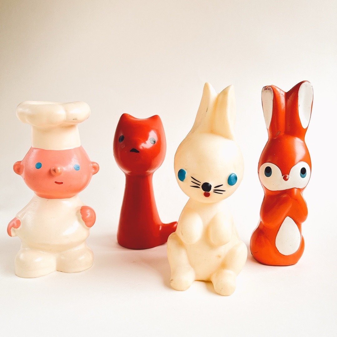 チェコ ニクロヴァー ソフビ人形 うさぎ 1970年代 高さ16cm | こぐま舎