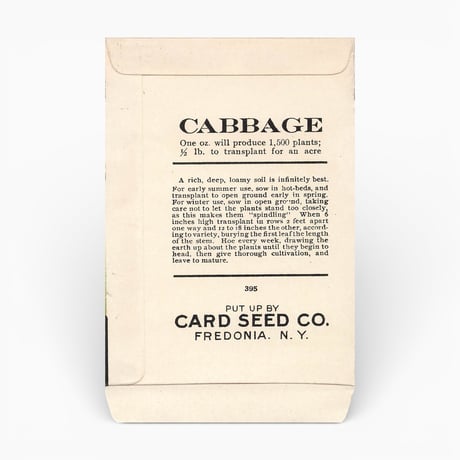 シードパケット　種袋　アメリカ　CABBAGE FARLY FLAT DUTCH