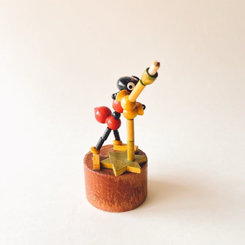 チェコスロバキア 木製おもちゃ 赤い服の蟻 ぐにゃぐにゃ人形 1980年代