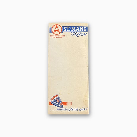 ドイツ　メモ帳　ST-MANG Kase　年代不明