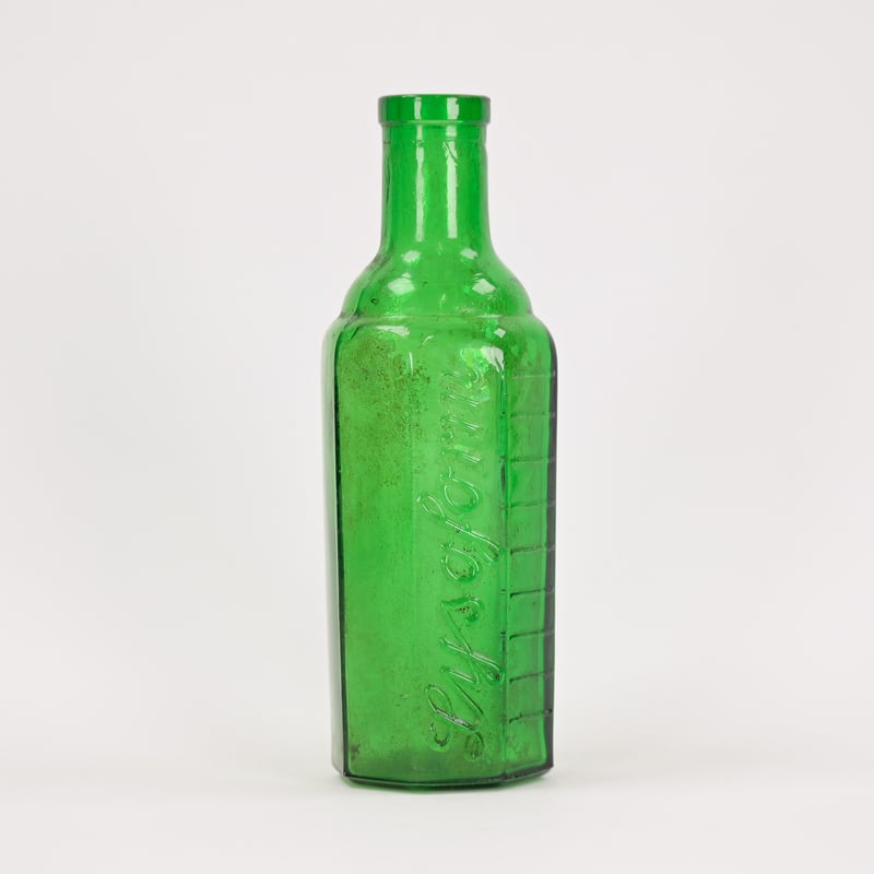 ドイツ Lysoform 小 グリーン ガラス瓶37 100ml | こぐま舎