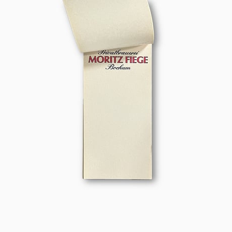 ドイツ　メモ帳　MORITZ FIEGE　年代不明